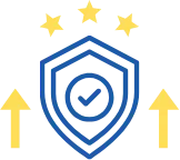 高い安全性と信頼性のアイコン