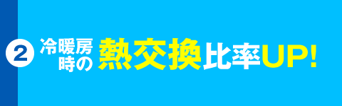 熱交換比率UP!