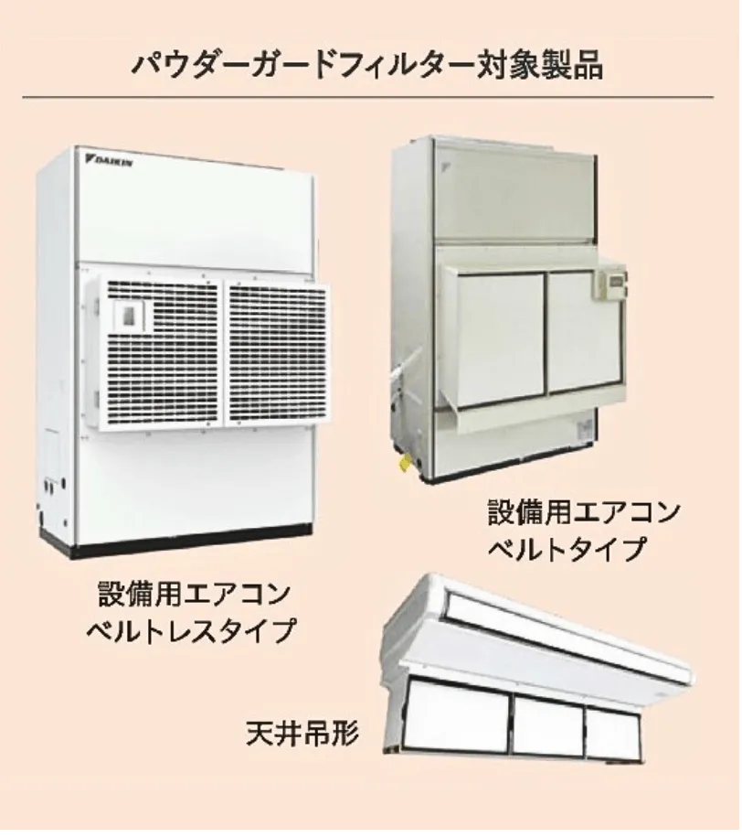 パウダーガードフィルター対象製品
